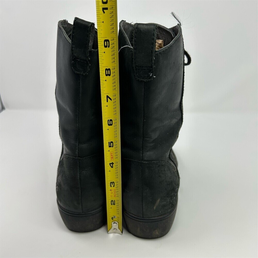 Bogs Carrie Lace Mid Combat Boots Black Leather Waterproof Lace Up Size 10 - Picture 8 of 14